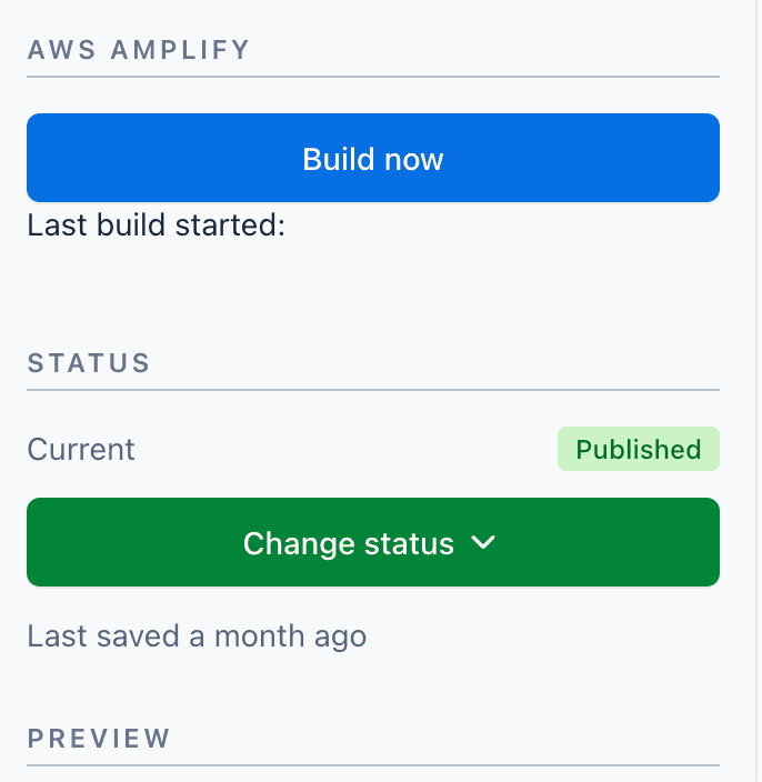 Publish to Amplify button in Contentful side bar